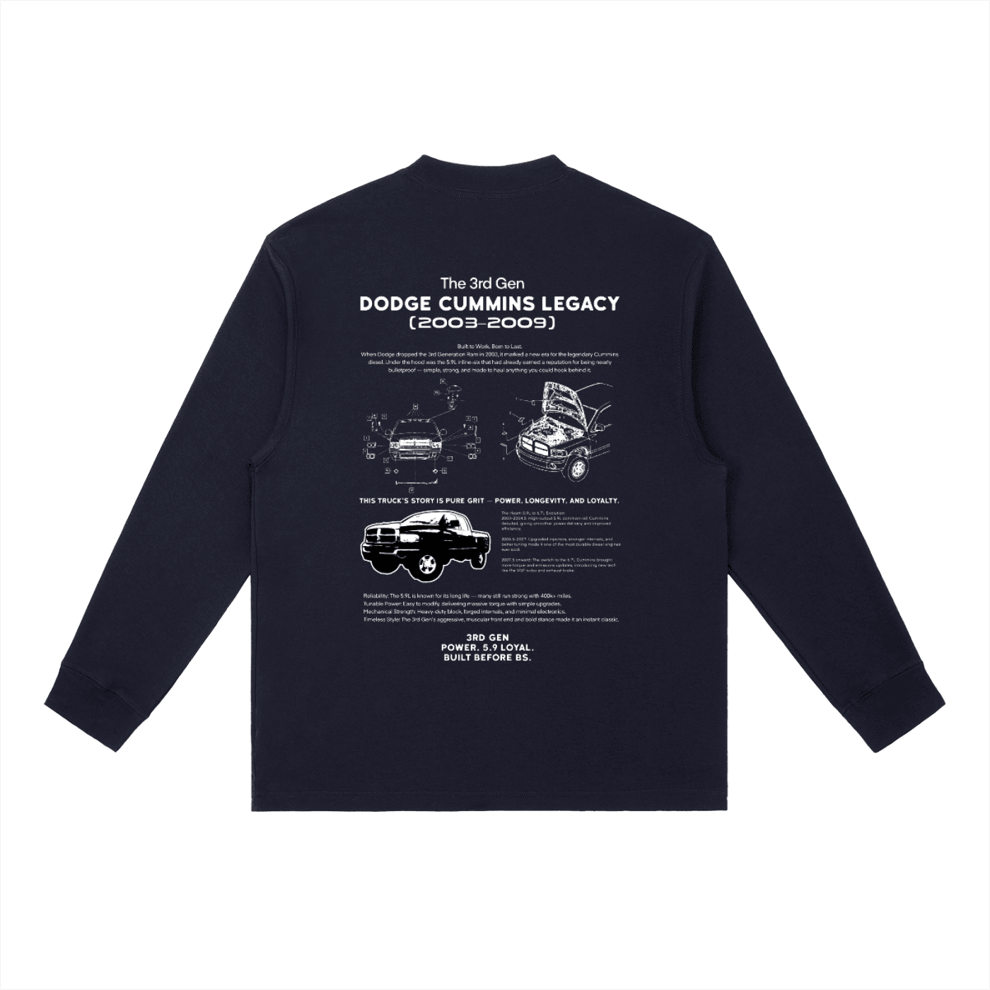 3rd Gen Dodge Cummins Classic Series Long Sleeve — 5.9L — image 8