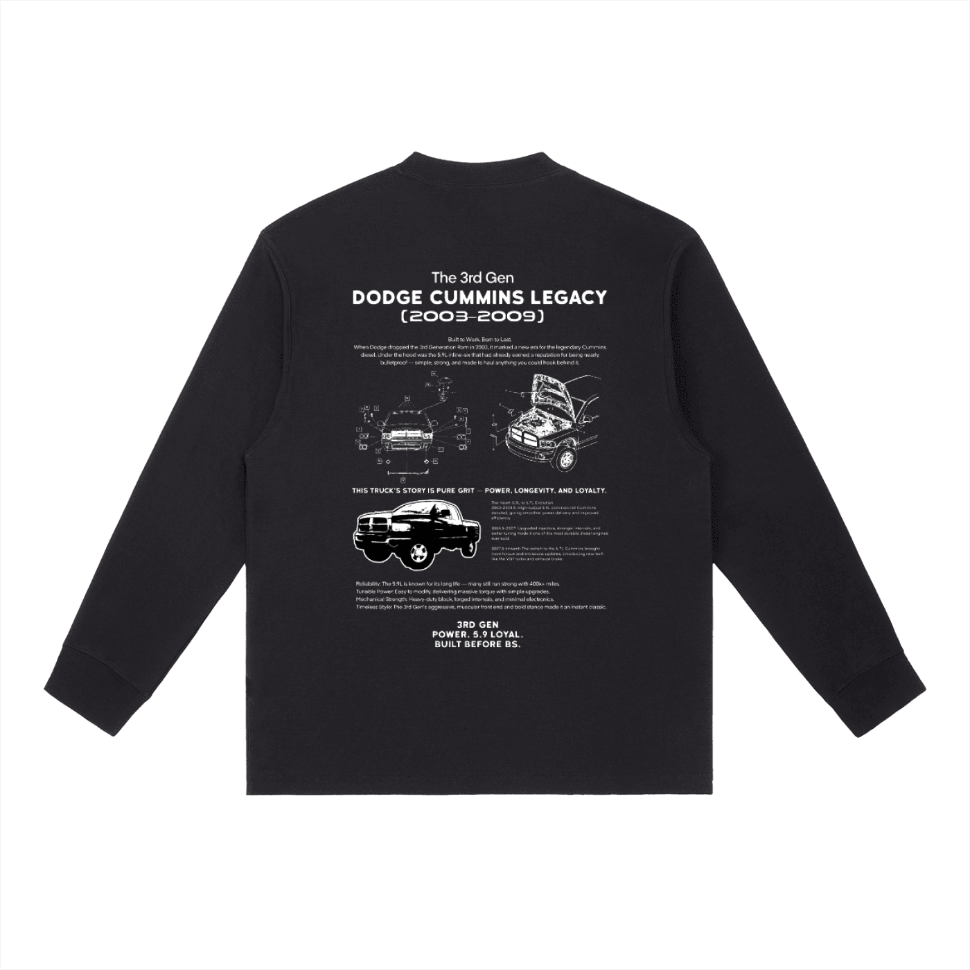 3rd Gen Dodge Cummins Classic Series Long Sleeve — 5.9L — image 10