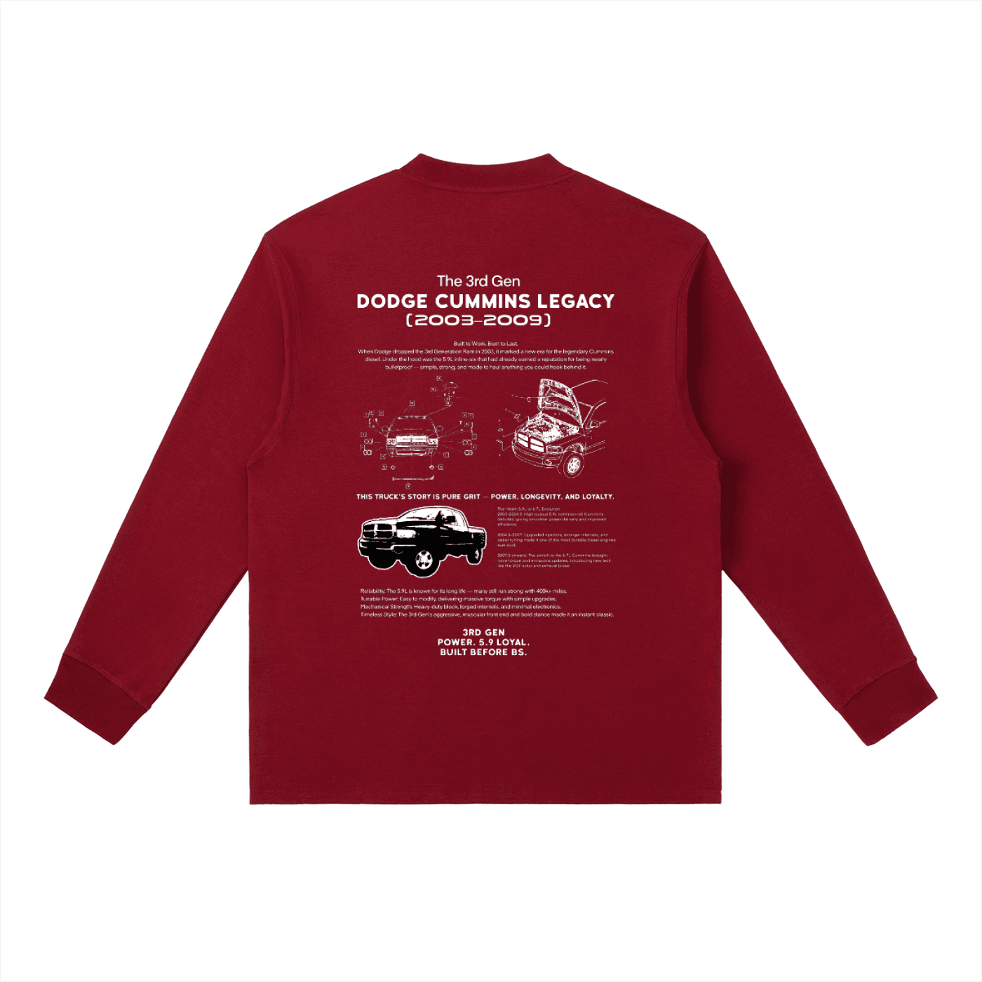 3rd Gen Dodge Cummins Classic Series Long Sleeve — 5.9L — image 4