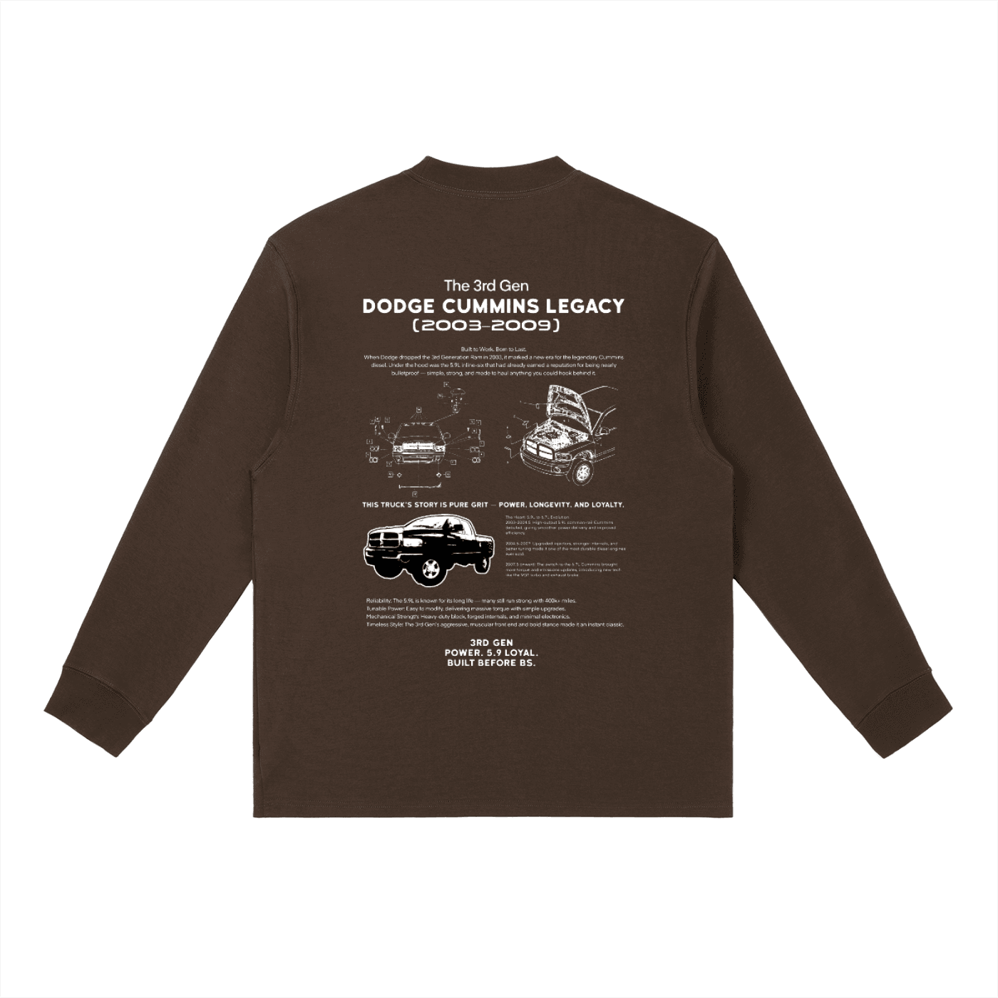 3rd Gen Dodge Cummins Classic Series Long Sleeve — 5.9L — image 6